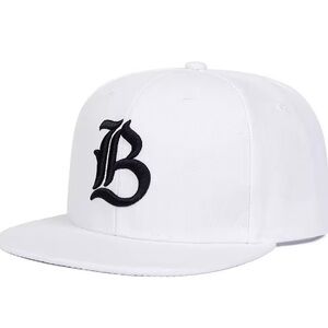 ”B” Letter Embroidered SnapBack Baseball Cap - One Size